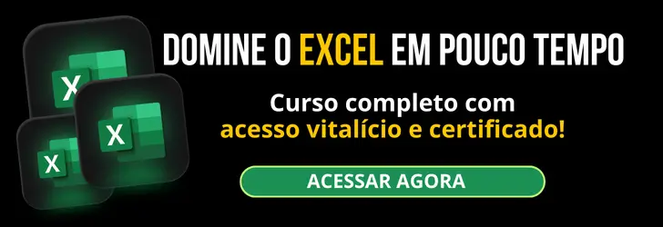 Banner curso de excel - aprenda excel em pouco tempo