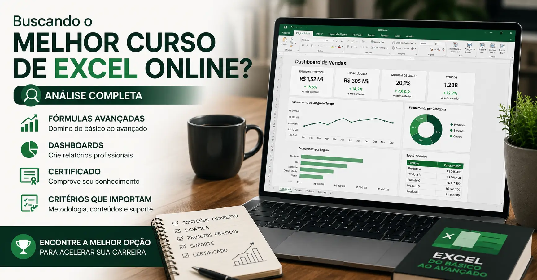 Melhor Curso de Excel Online - Guia 100% Atualizado 2026